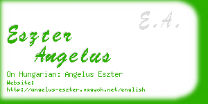 eszter angelus business card